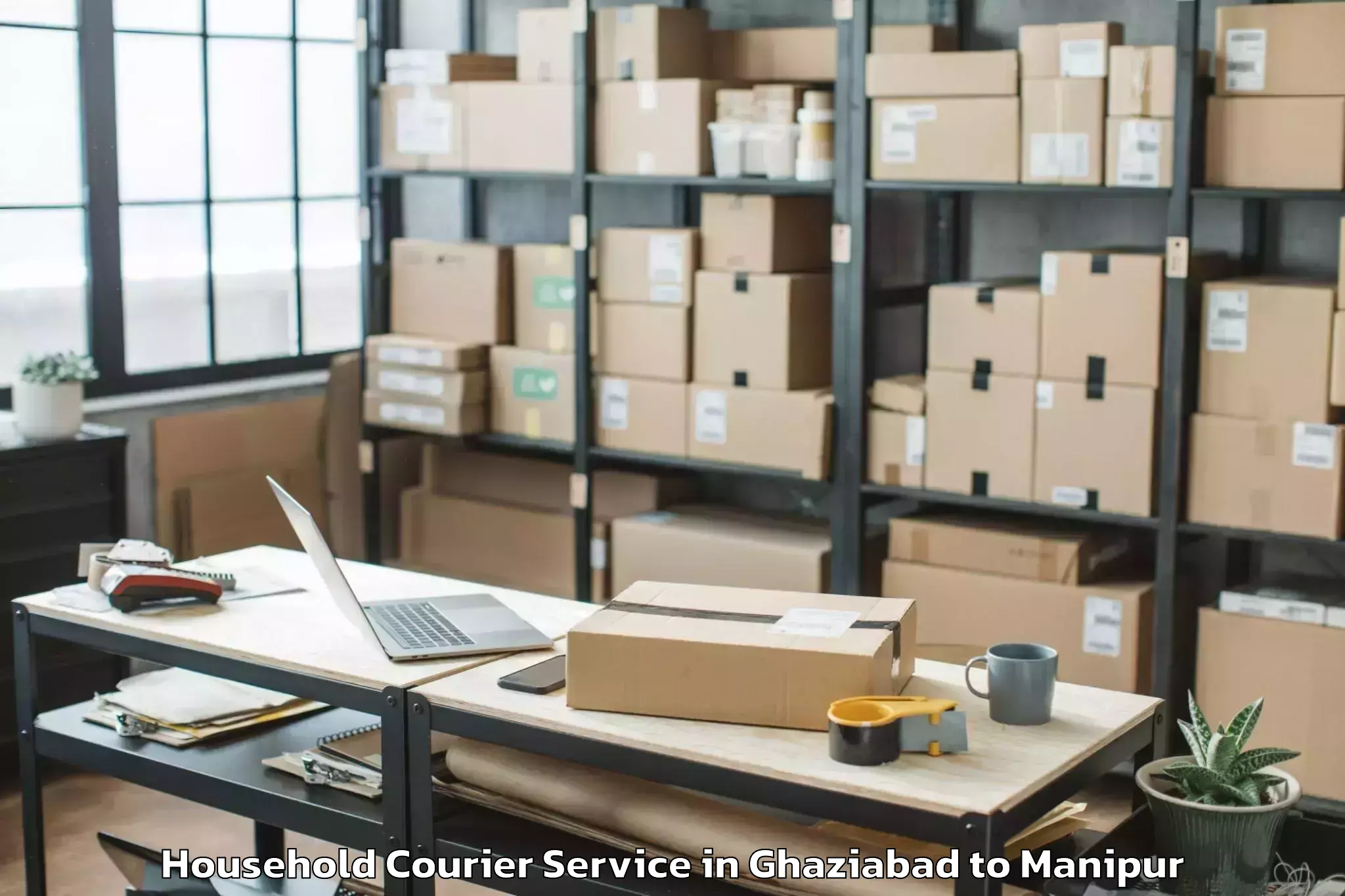 Professional Ghaziabad to Sawombung Household Courier